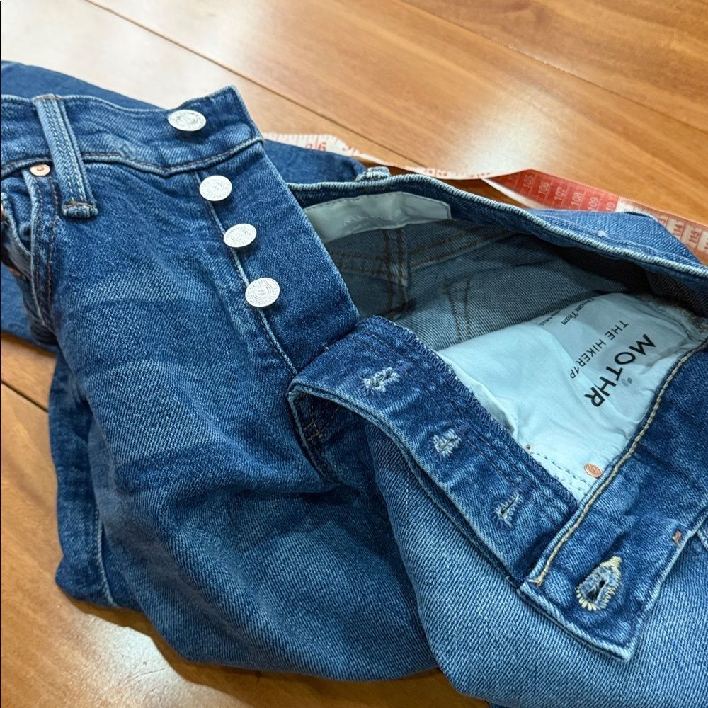 NWT MOTHER Women's The Hiker Skimp Mid Rise Jeans Size 23 - Picture 9 of 14